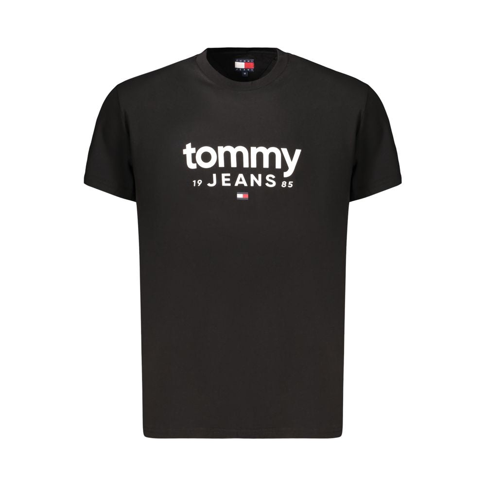 Tommy Hilfiger Black Cotton Mens T-Shirt Tommy Hilfiger