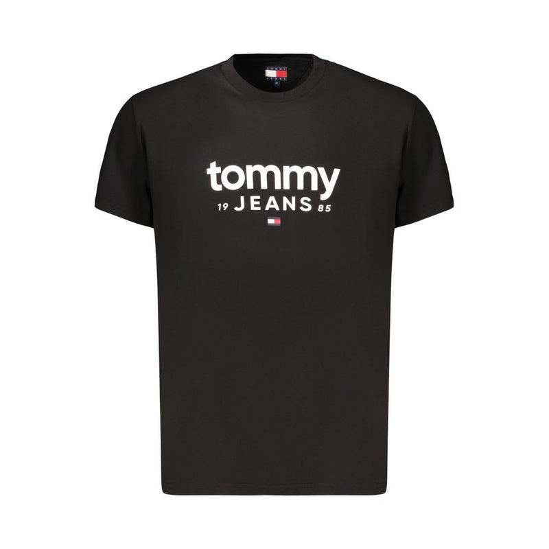 Tommy Hilfiger Black Cotton Mens T-Shirt Tommy Hilfiger