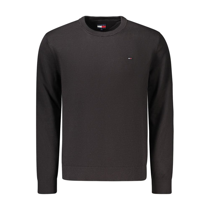 Tommy Hilfiger Black Cotton Men's Sweater Tommy Hilfiger