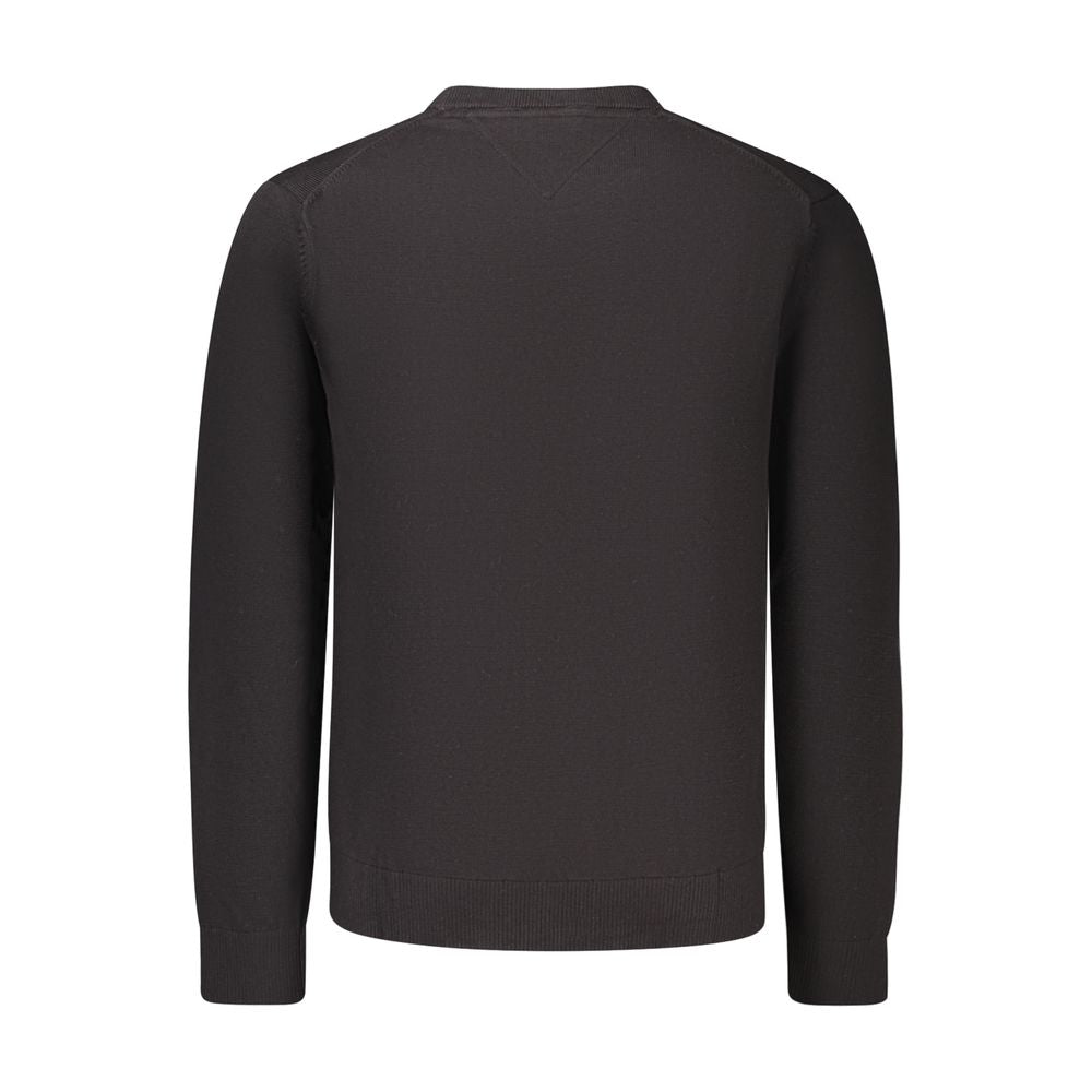 Tommy Hilfiger Black Cotton Men's Sweater Tommy Hilfiger