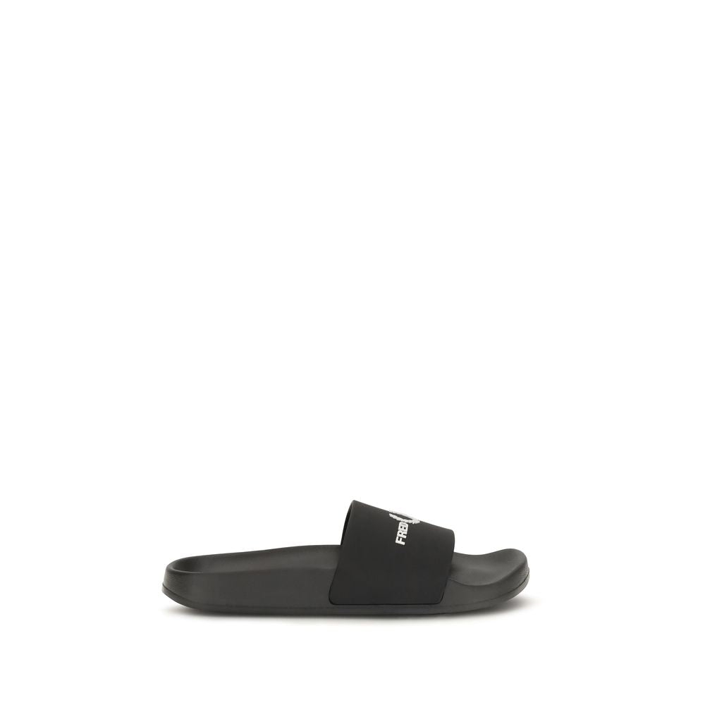 Fred Perry Black Rubber Sandals Fred Perry