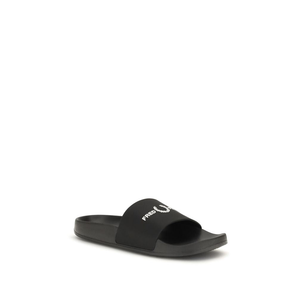 Fred Perry Black Rubber Sandals Fred Perry