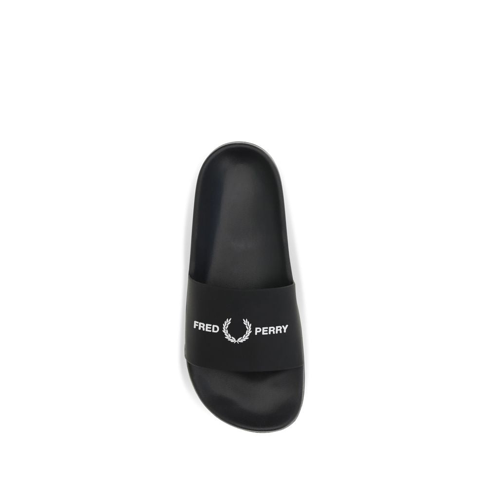 Fred Perry Black Rubber Sandals Fred Perry