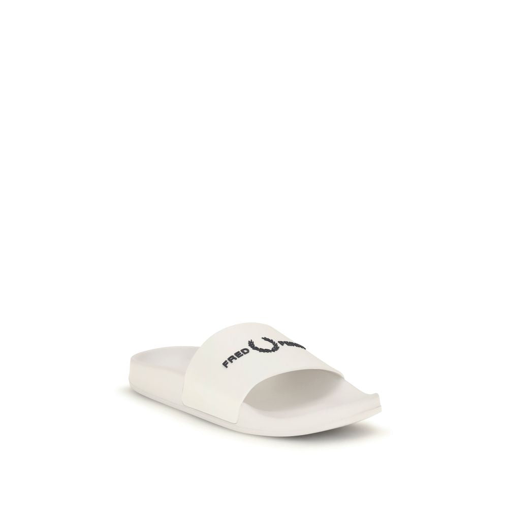 Fred Perry White Rubber Sandals Fred Perry