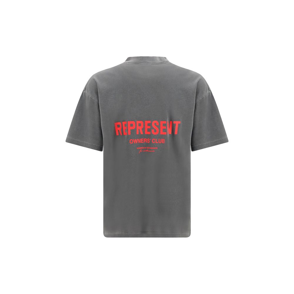 Represent Gray Cotton T-Shirt Represent