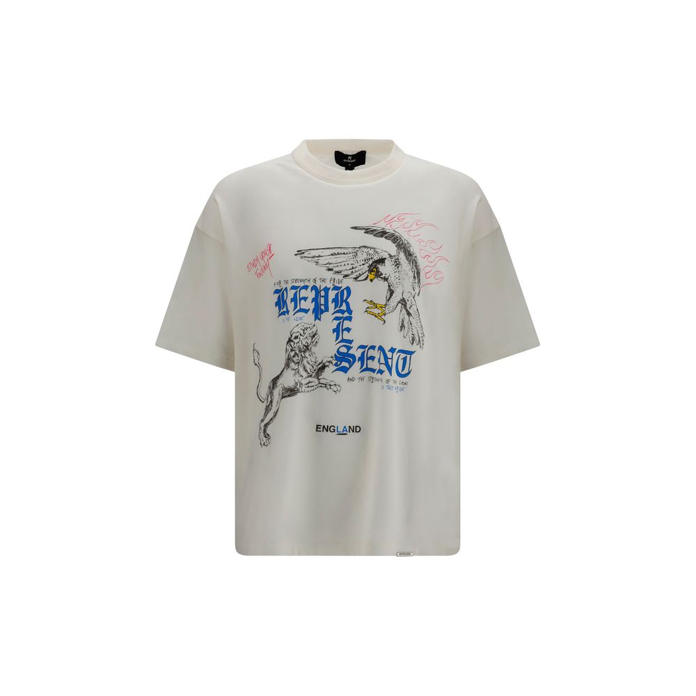 Represent Beige Cotton T-Shirt Represent