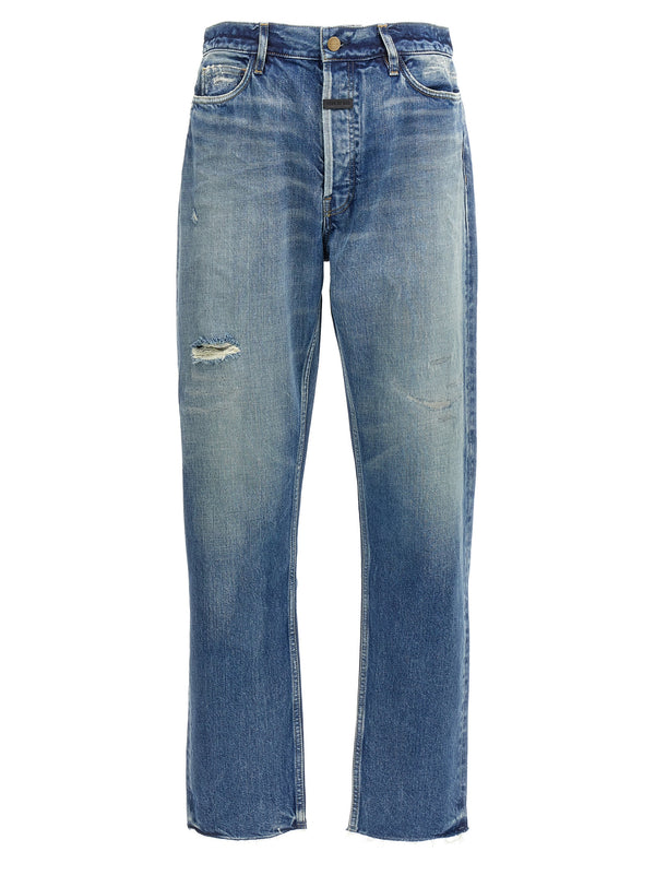 Fear Of God Blue Cotton Straight-Leg Jeans Fear Of God