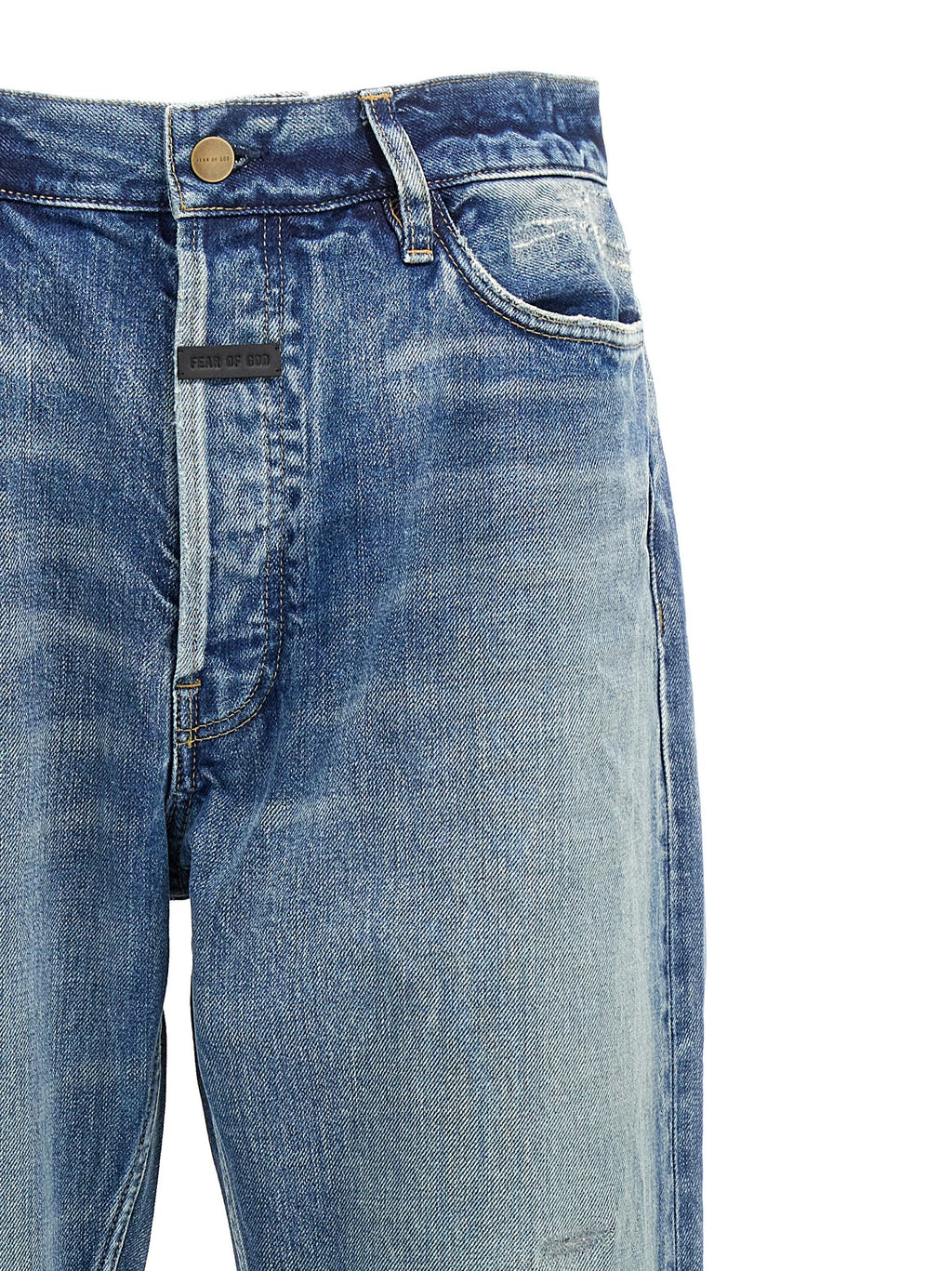 Fear Of God Blue Cotton Straight-Leg Jeans Fear Of God