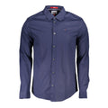 Tommy Hilfiger Blue Cotton Mens Shirt Tommy Hilfiger
