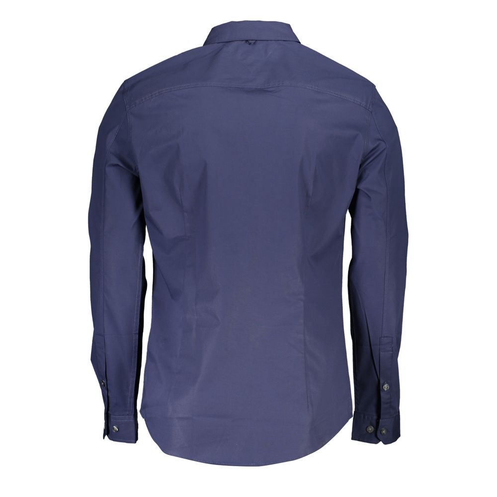 Tommy Hilfiger Blue Cotton Mens Shirt Tommy Hilfiger