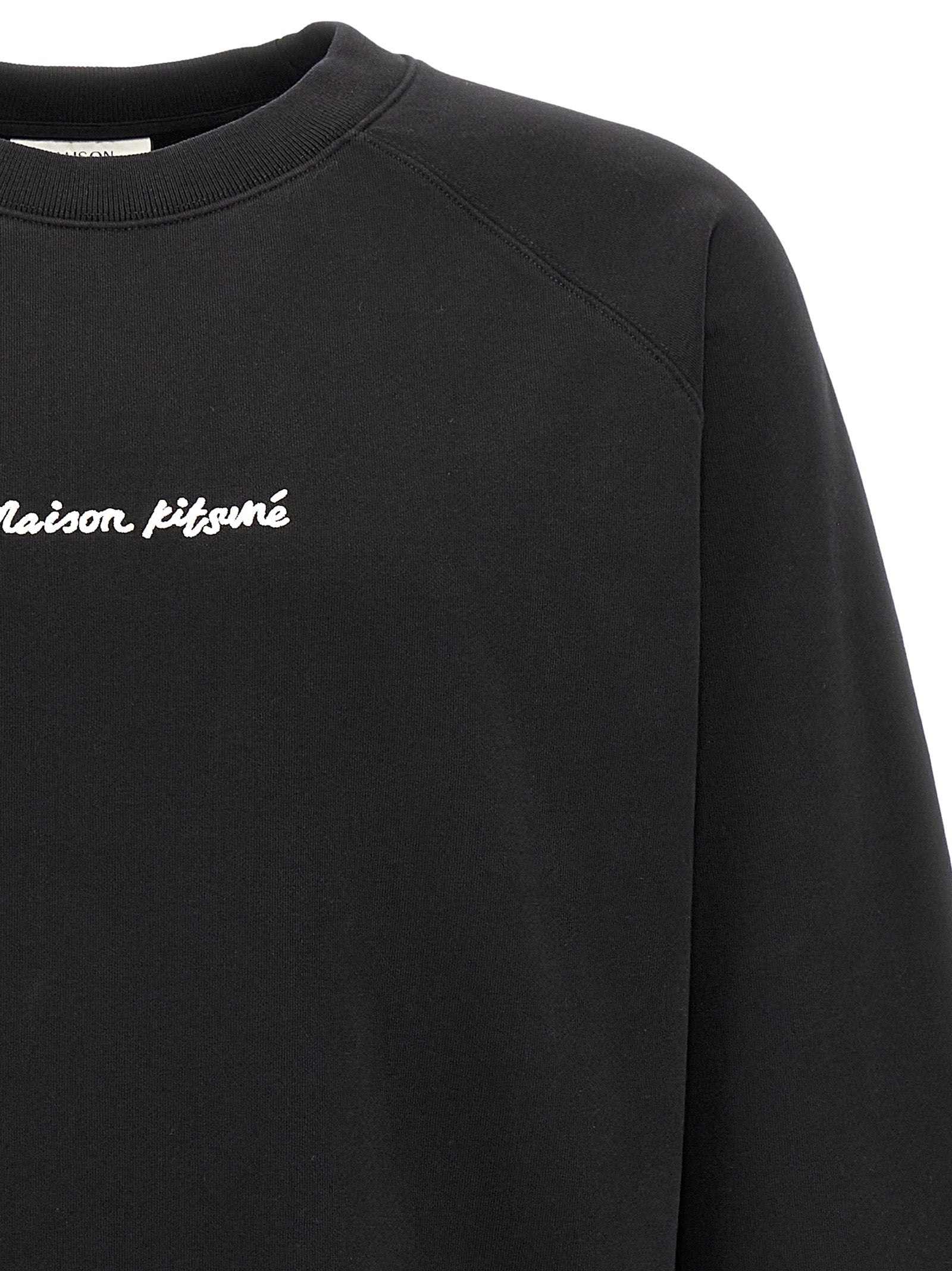 Maison Kitsuné Black Cotton Sweatshirt Maison Kitsuné