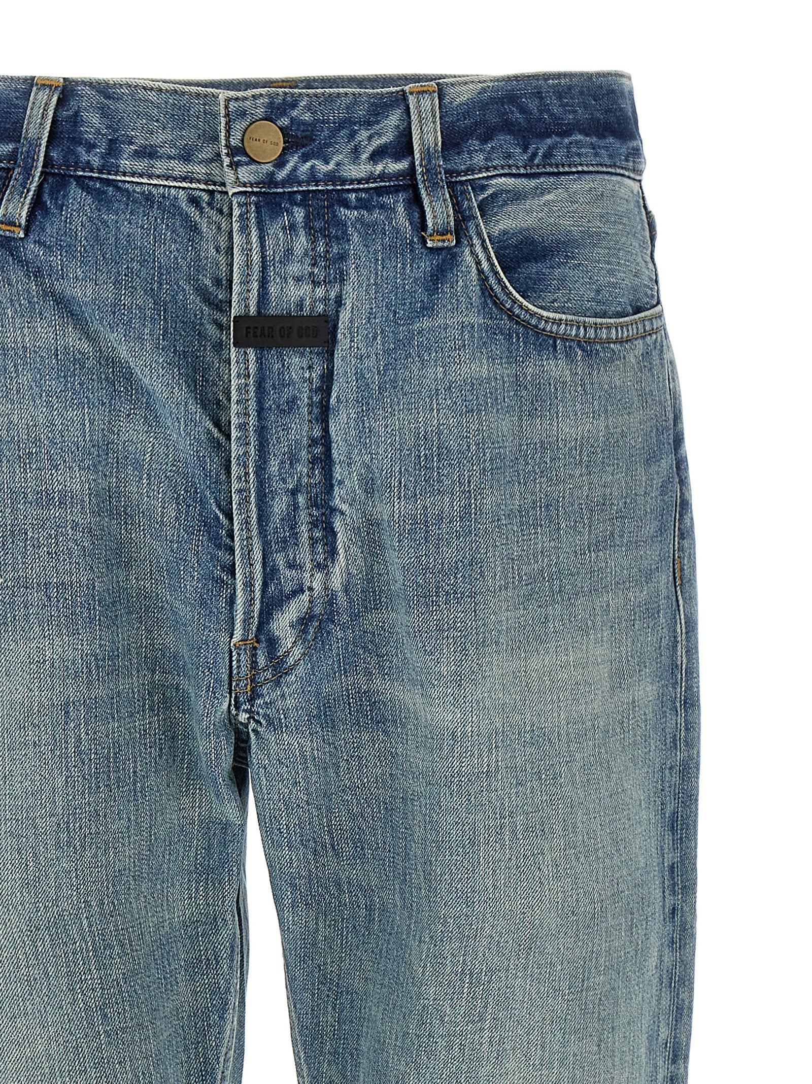 Fear Of God Blue Cotton Straight-Leg Jeans Fear Of God