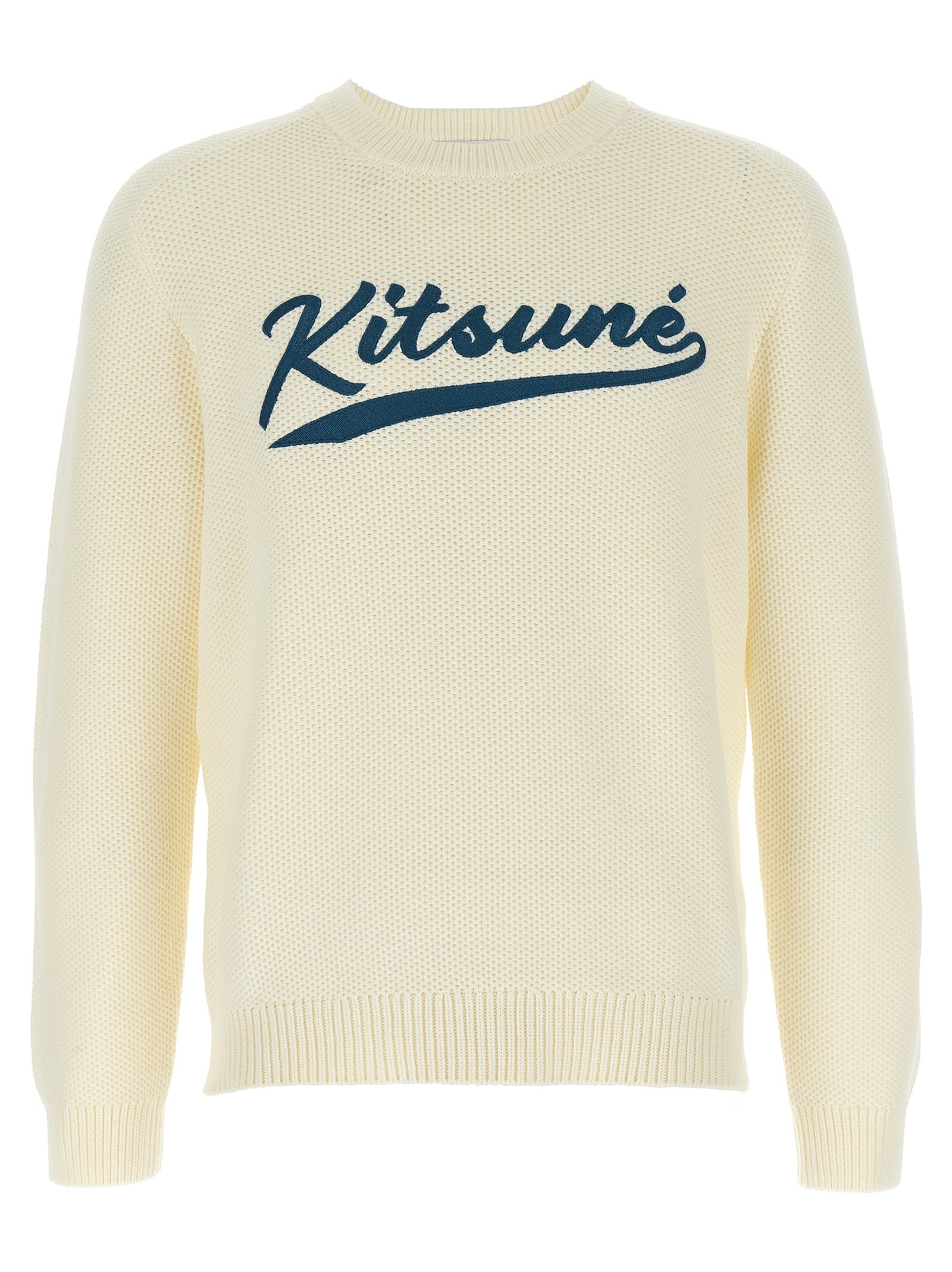 Maison Kitsuné White Cotton Cardigan Maison Kitsuné