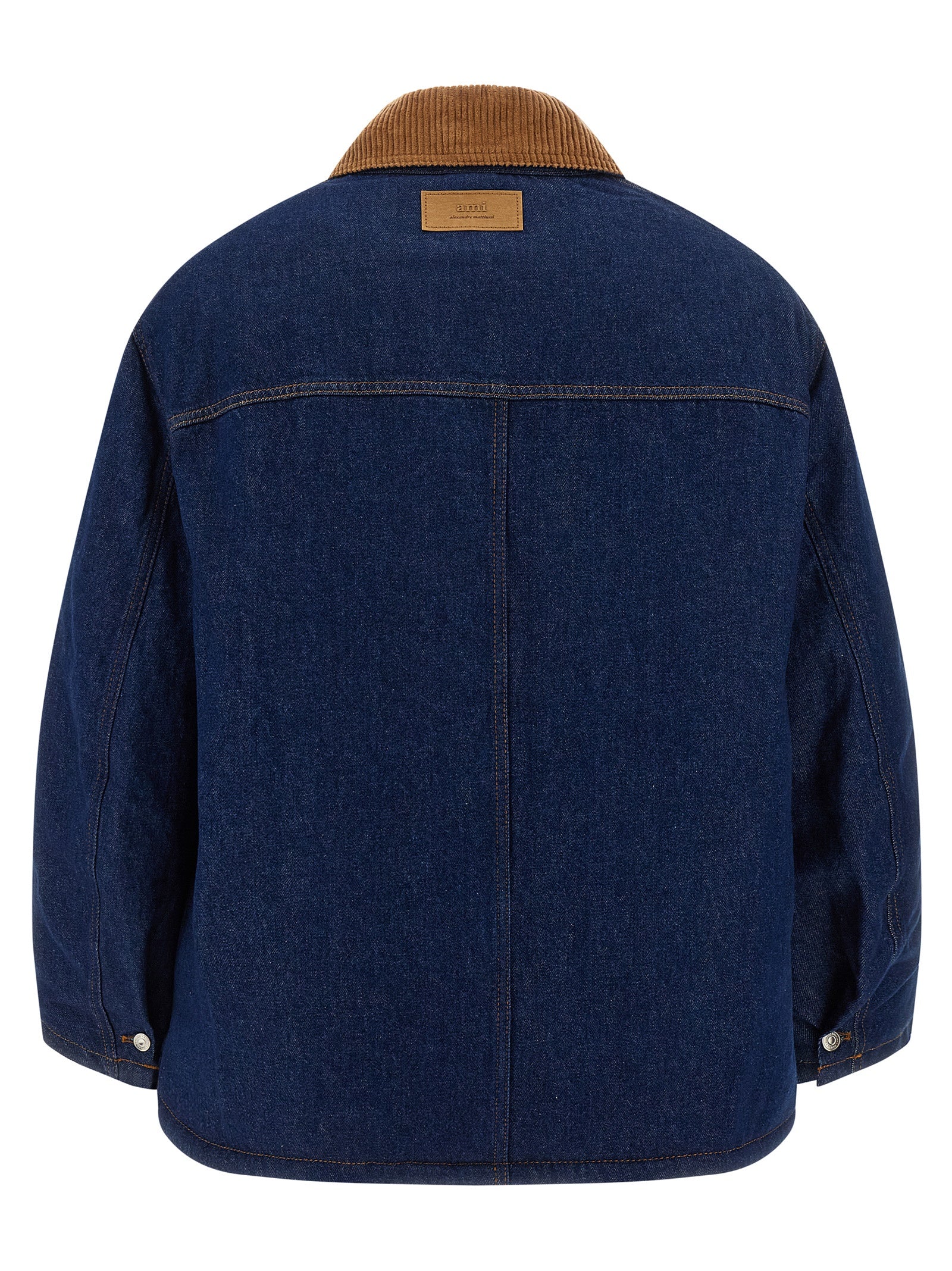 Ami Paris Blue Cotton Denim Jacket Ami Paris