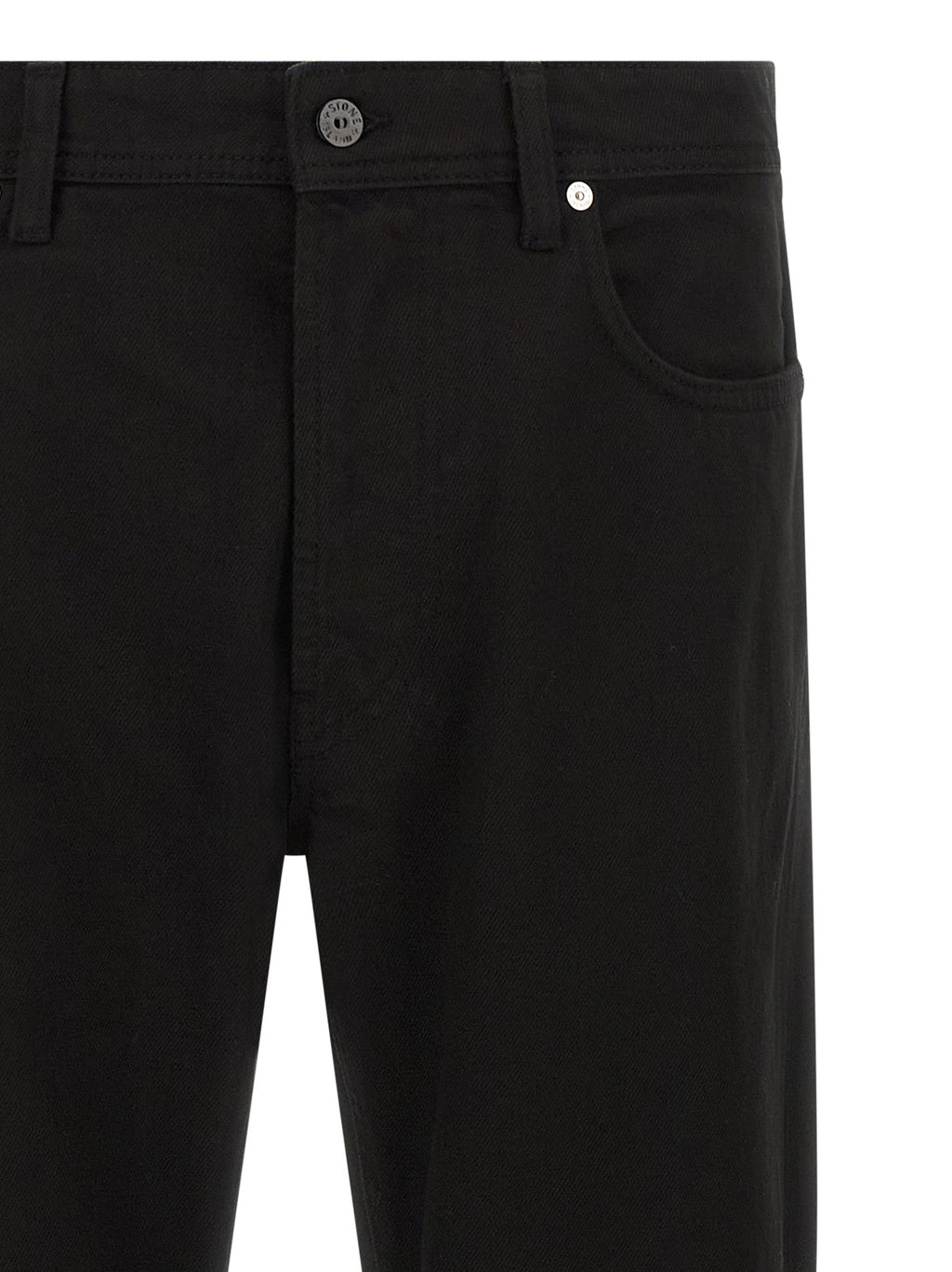 Stone Island Black Cotton Straight-Leg Jeans Stone Island