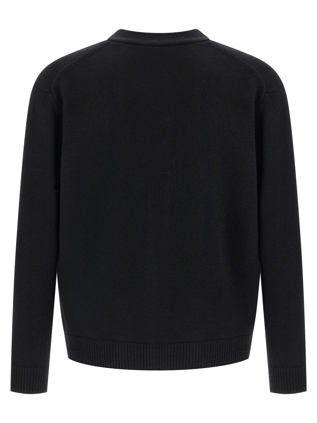 Maison Kitsuné Black Merino Wool Cardigan Maison Kitsuné