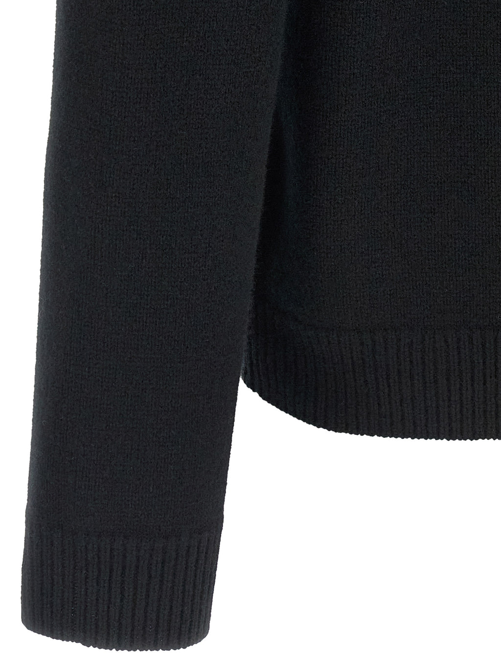 Maison Kitsuné Black Merino Wool Cardigan Maison Kitsuné