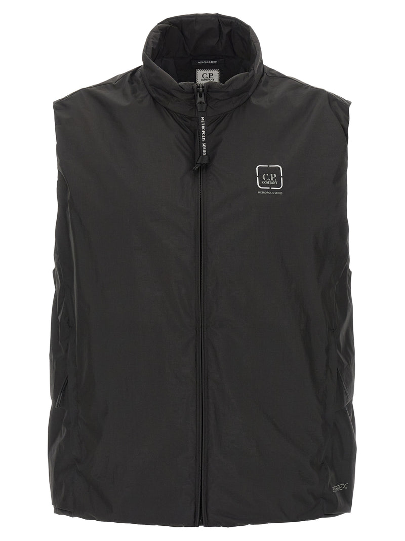 C.P. Company Black Polyamide Sleeveless Jacket C.P. Company