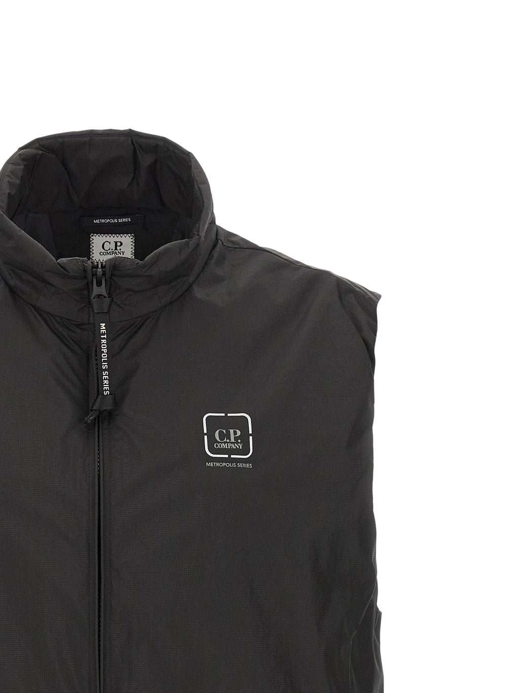 C.P. Company Black Polyamide Sleeveless Jacket C.P. Company