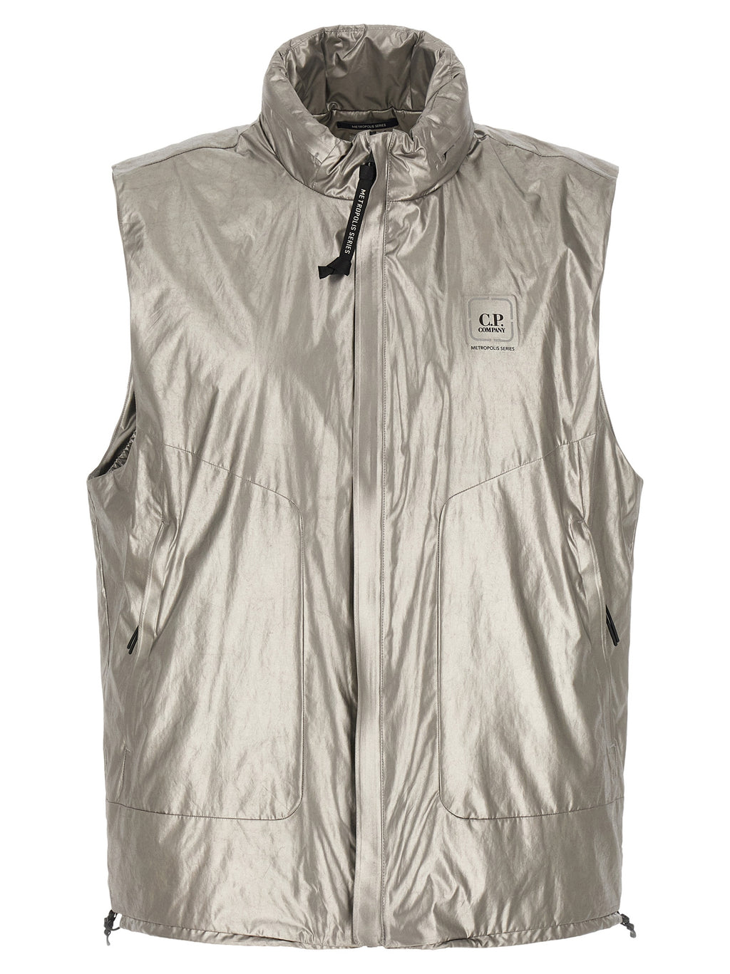 C.P. Company Silver Polyester Sleeveless Jacket C.P. Company