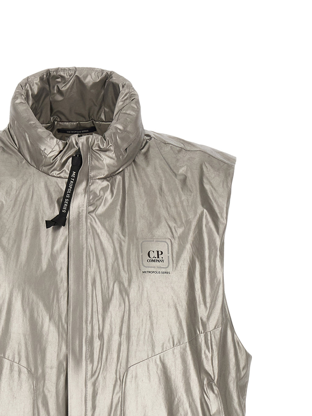 C.P. Company Silver Polyester Sleeveless Jacket C.P. Company