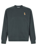 Maison Kitsuné Blue Organic Cotton Sweatshirt Maison Kitsuné