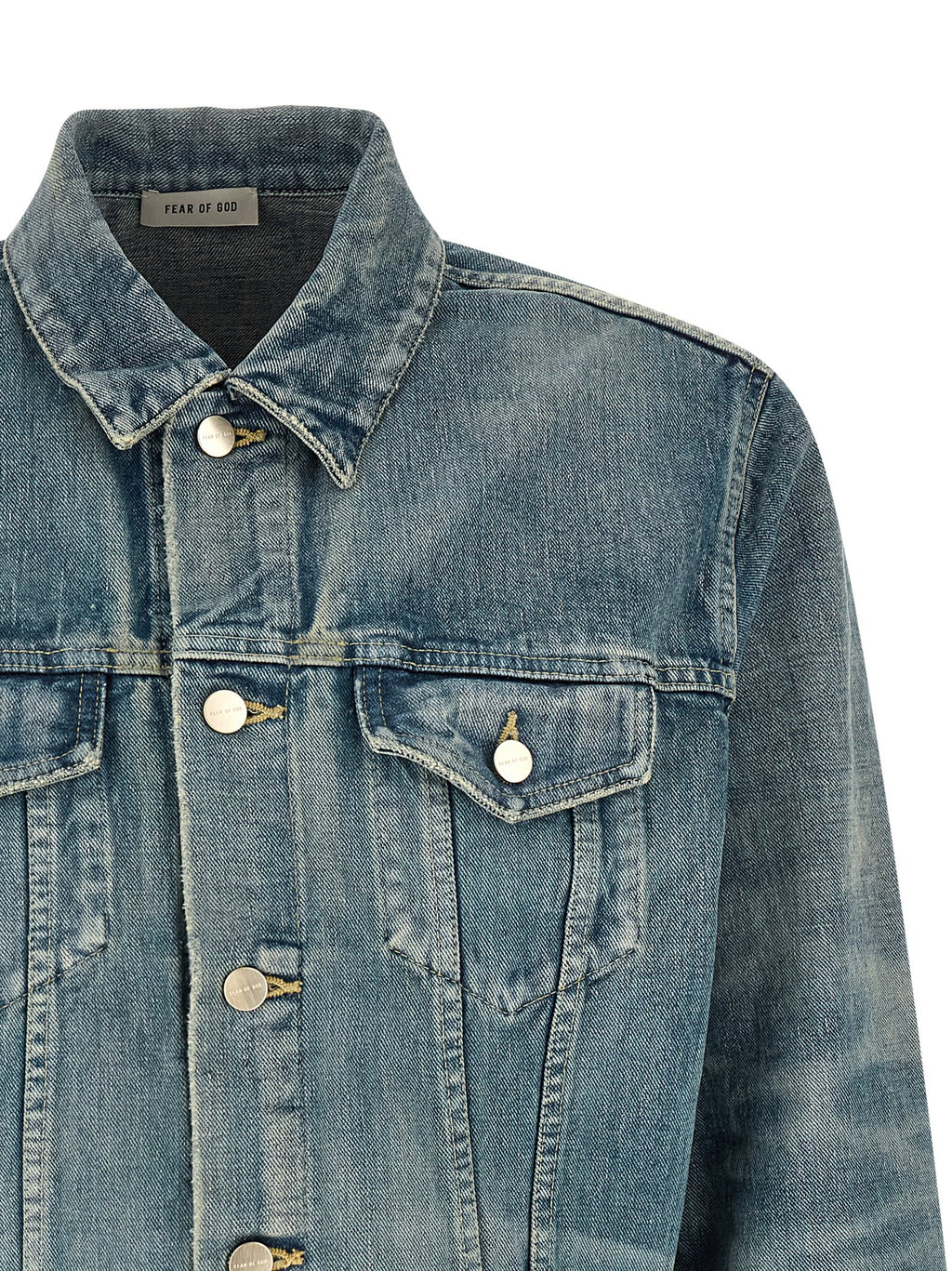 Fear Of God Blue Cotton Denim Jacket Fear Of God