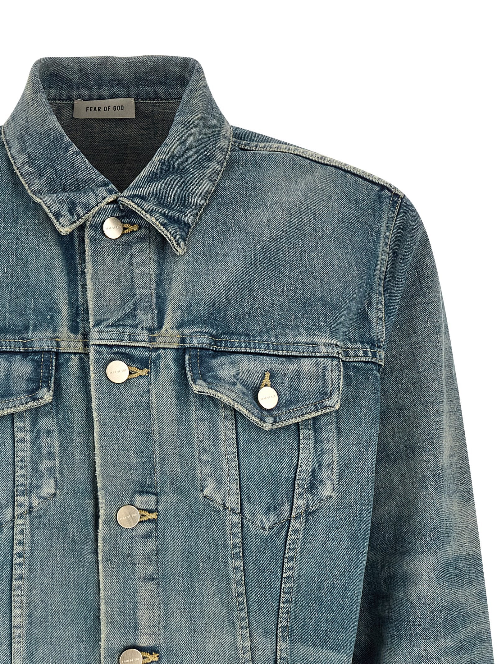 Fear Of God Blue Cotton Denim Jacket Fear Of God