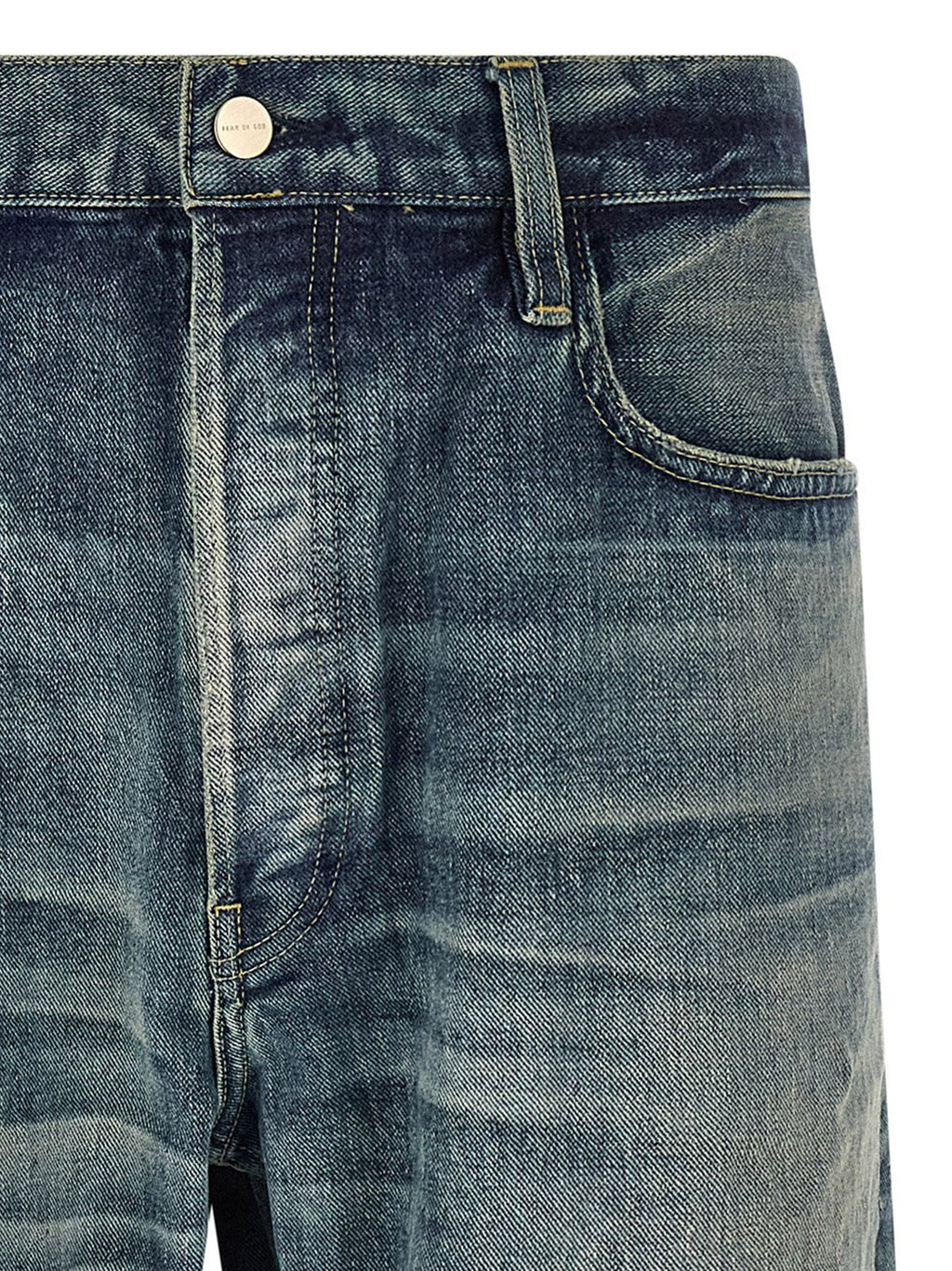Fear Of God Blue Cotton Straight-Leg Jeans Fear Of God