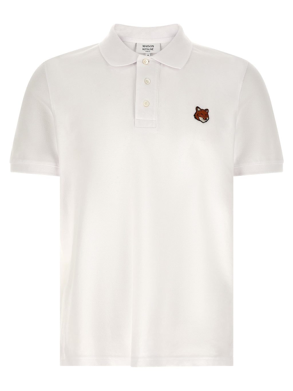 Maison Kitsuné White Cotton Polo Shirt Maison Kitsuné