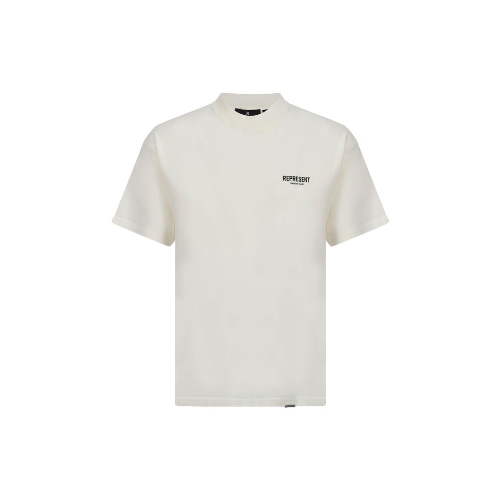 Represent White Cotton T-Shirt Represent