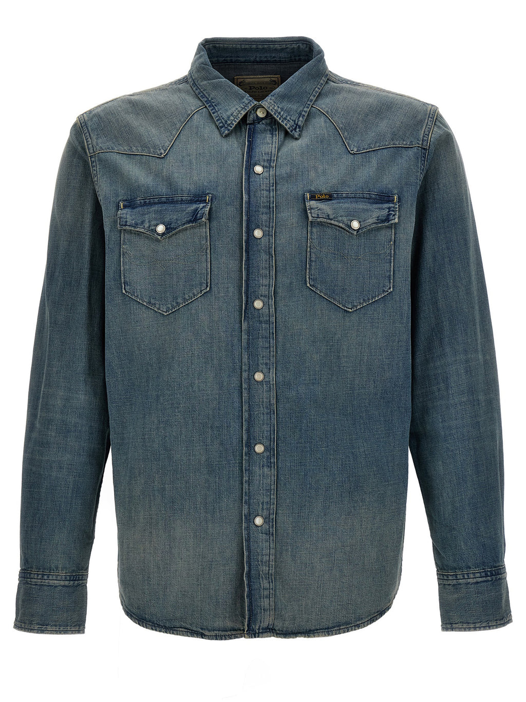 Polo Ralph Lauren Blue Cotton Blouse Polo Ralph Lauren