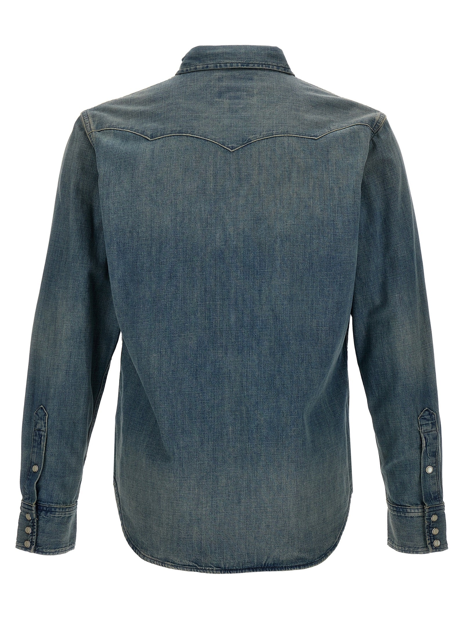 Polo Ralph Lauren Blue Cotton Blouse Polo Ralph Lauren