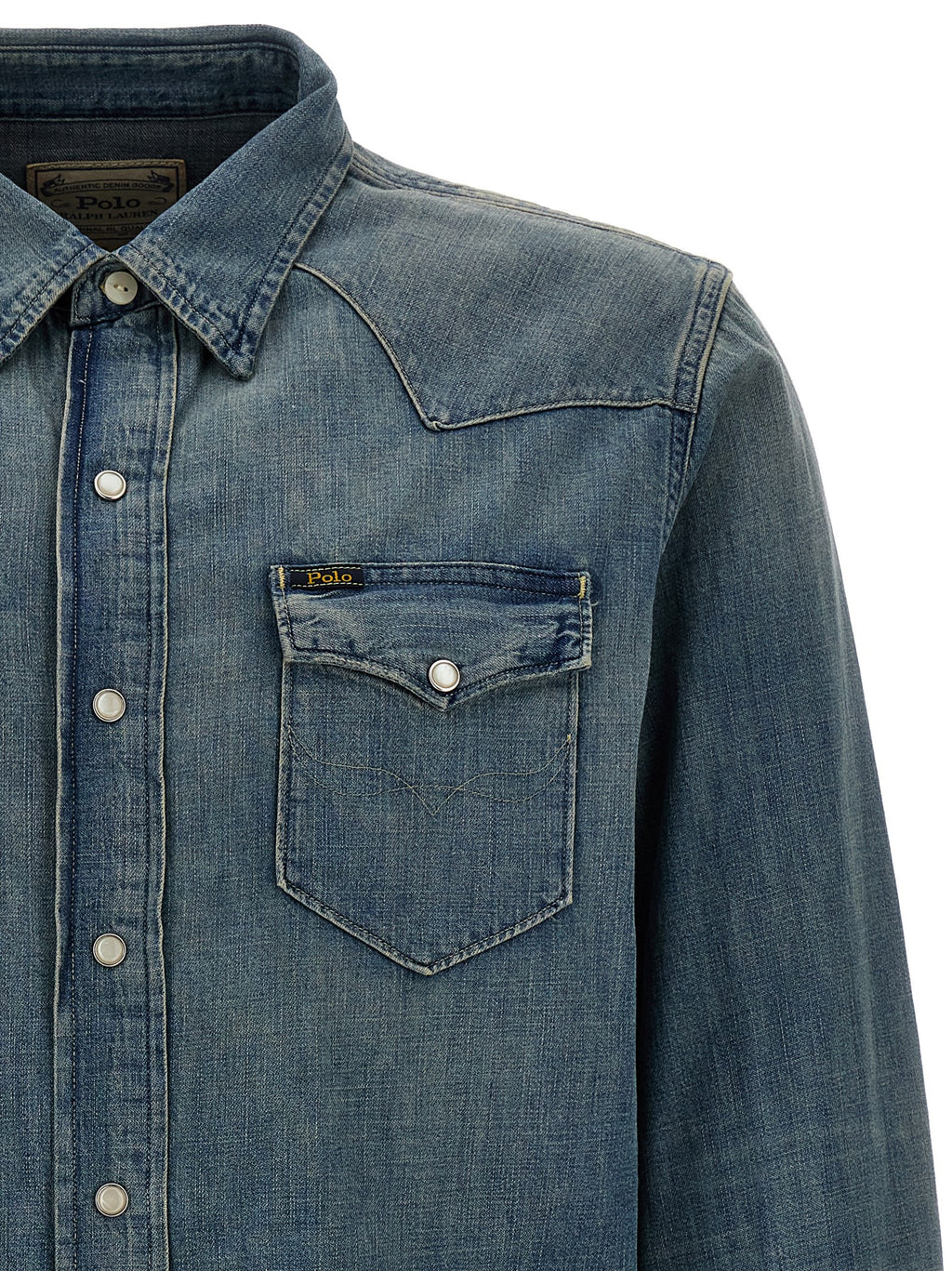 Polo Ralph Lauren Blue Cotton Blouse Polo Ralph Lauren