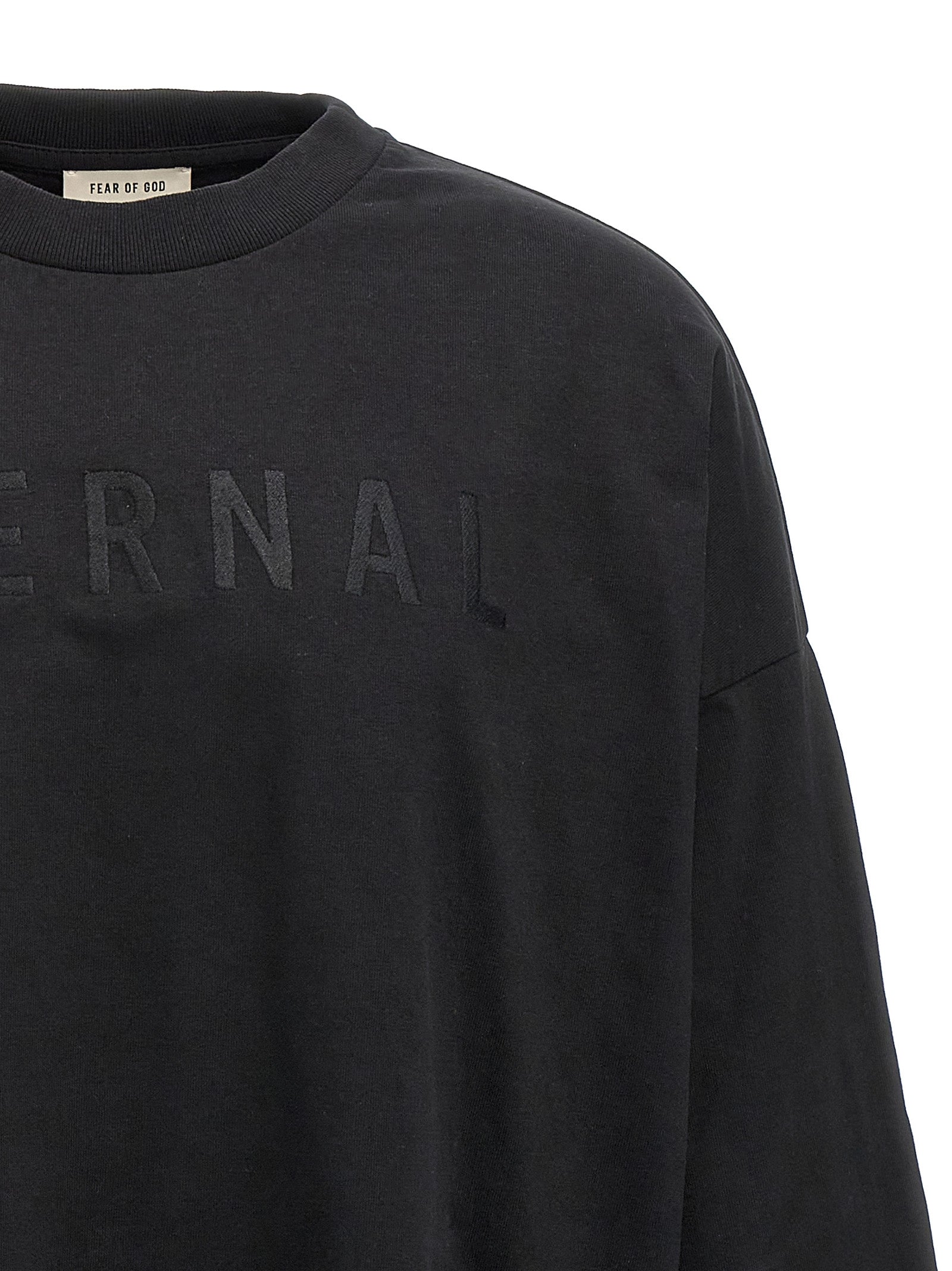Fear of God Black Cotton T-Shirt Fear of God
