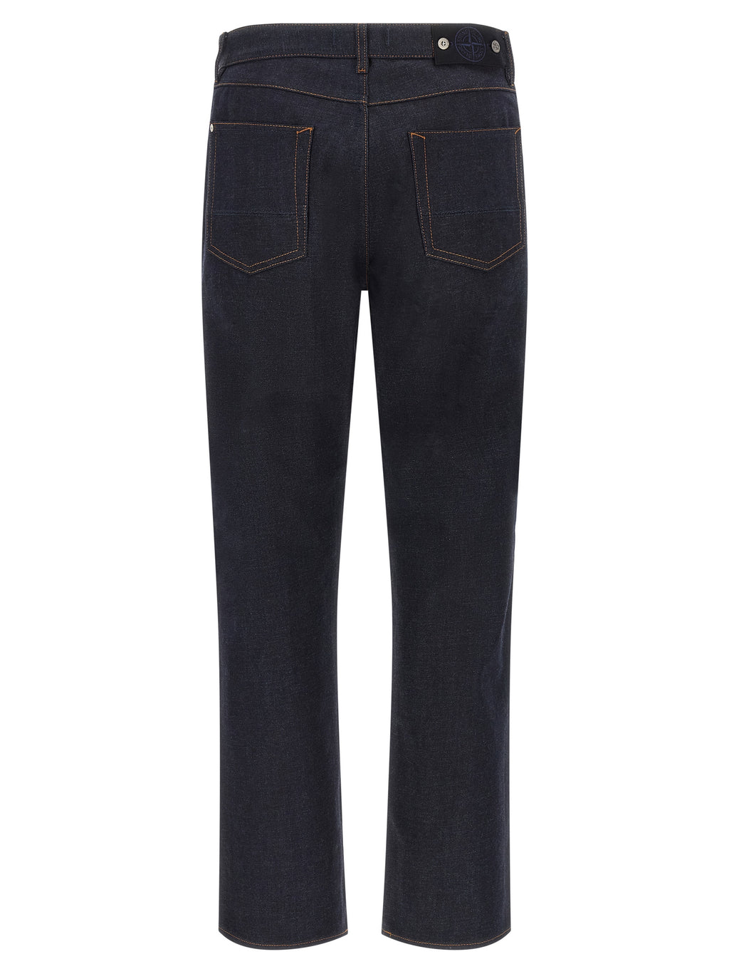Stone Island Blue Cotton Straight-Leg Jeans Stone Island