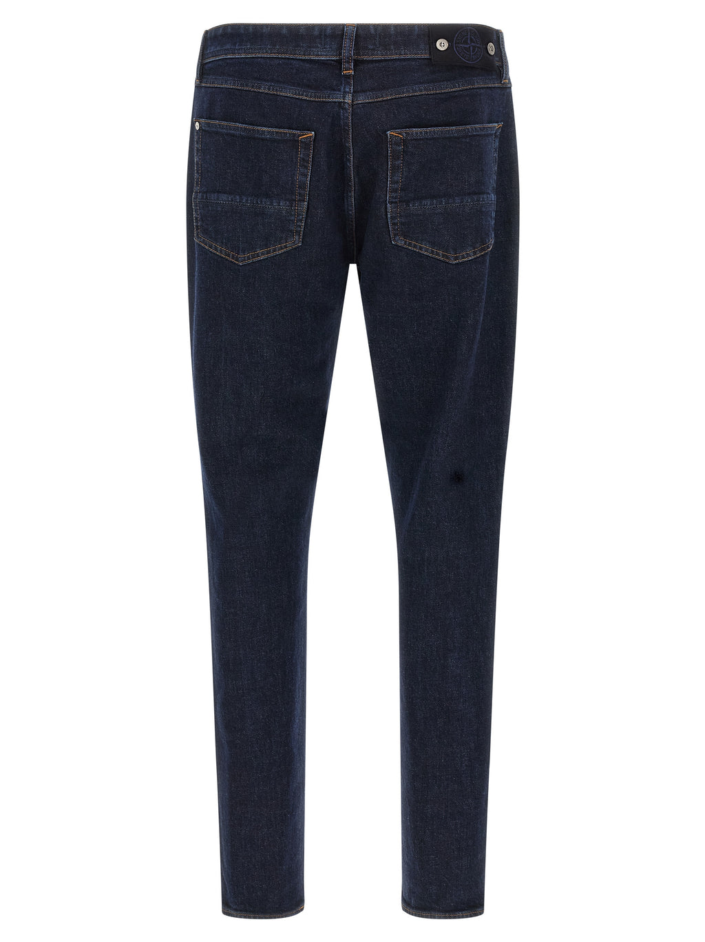 Stone Island Blue Cotton Straight-Leg Jeans Stone Island