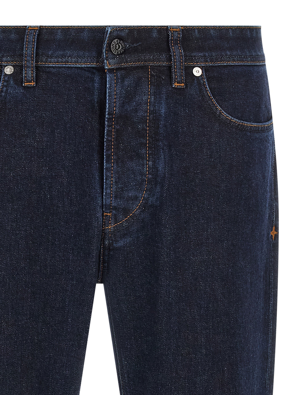 Stone Island Blue Cotton Straight-Leg Jeans Stone Island