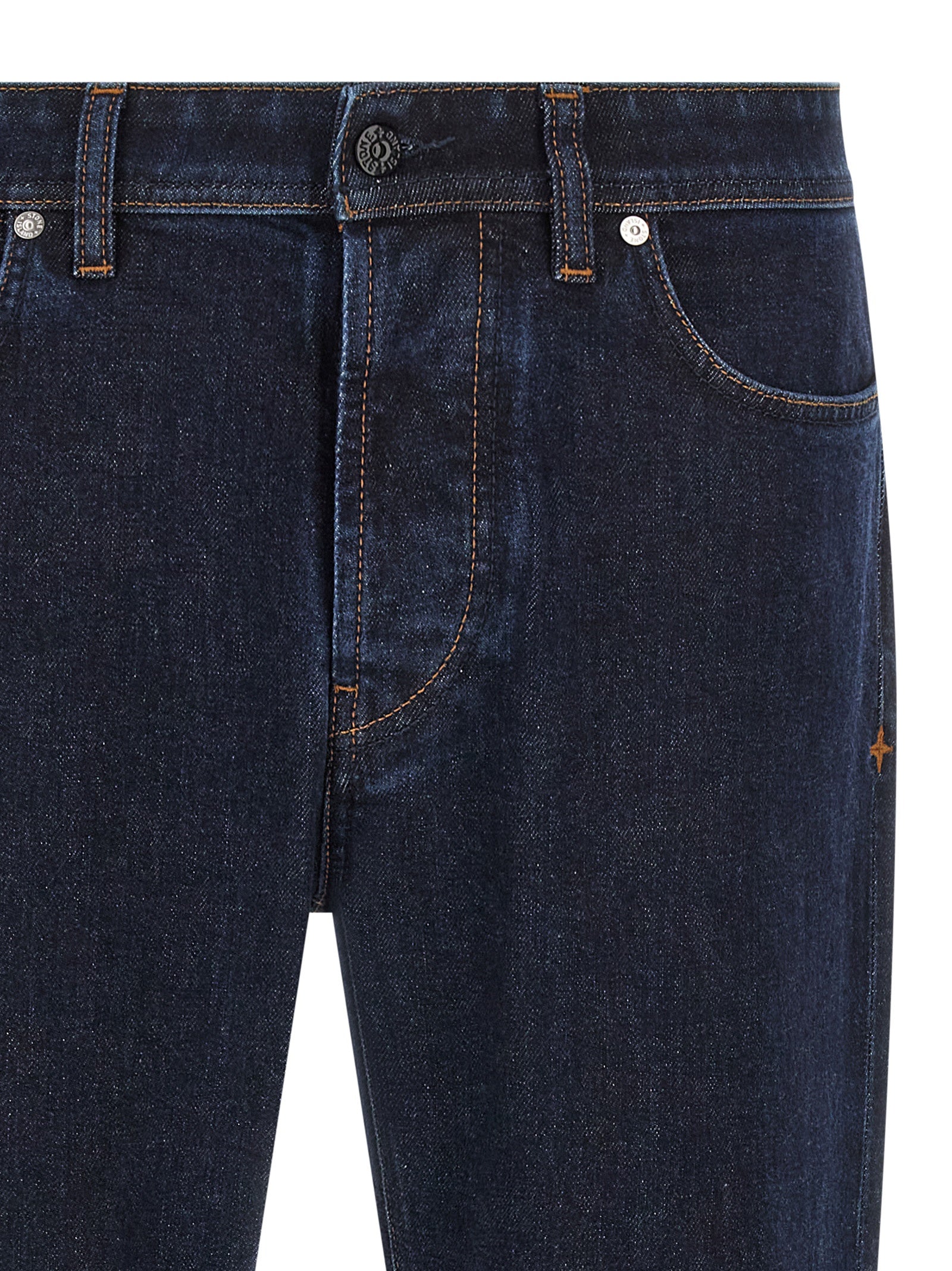 Stone Island Blue Cotton Straight-Leg Jeans Stone Island