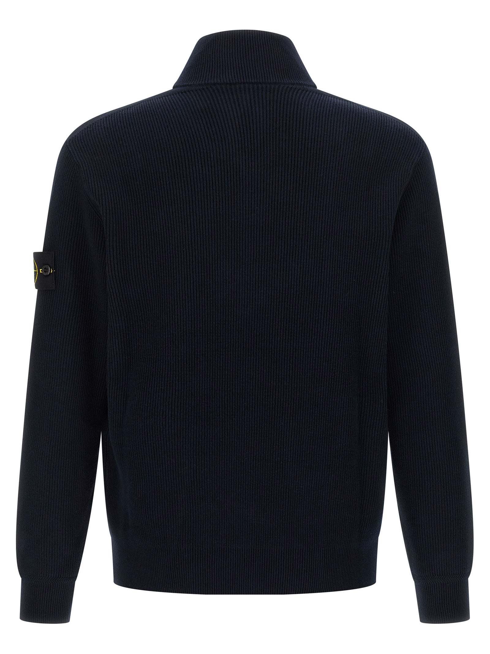 Stone Island Blue Cotton Cardigan Stone Island