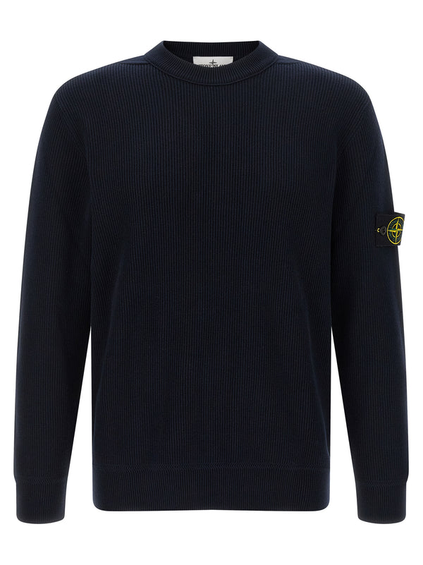 Stone Island Blue Cotton Cardigan Stone Island