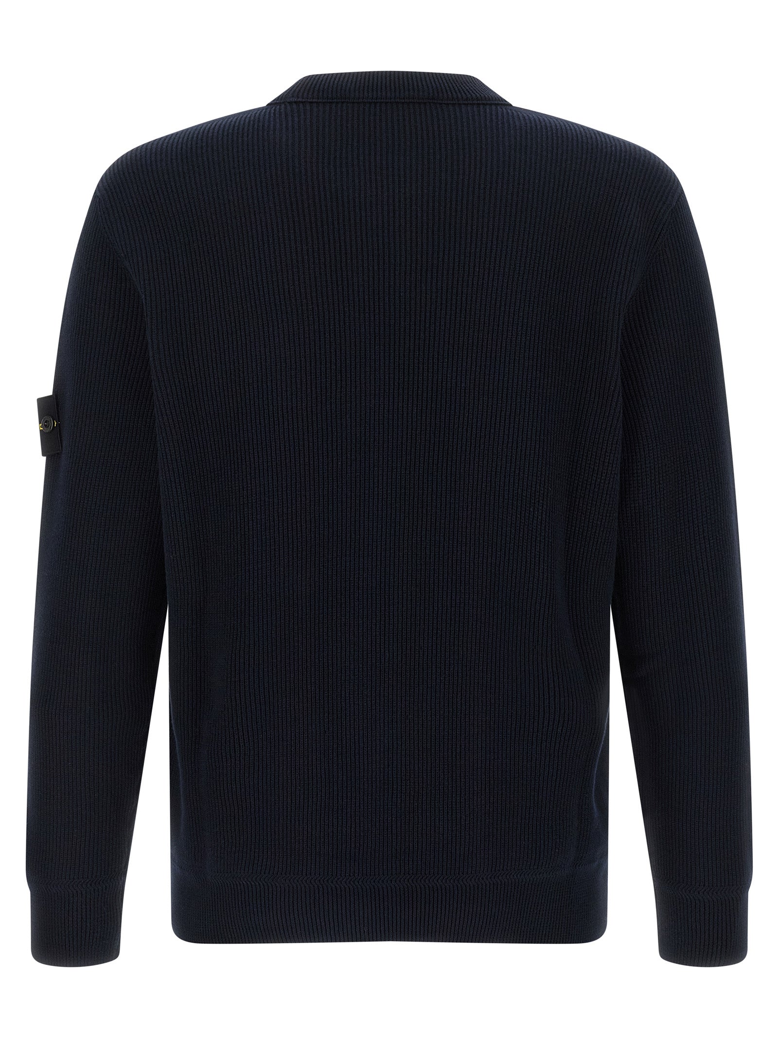 Stone Island Blue Cotton Cardigan Stone Island