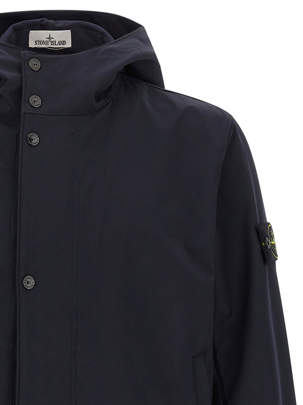 Stone Island Blue Polyester Shell Jacket Stone Island
