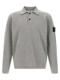 Stone Island Gray Cotton Polo Shirt Stone Island