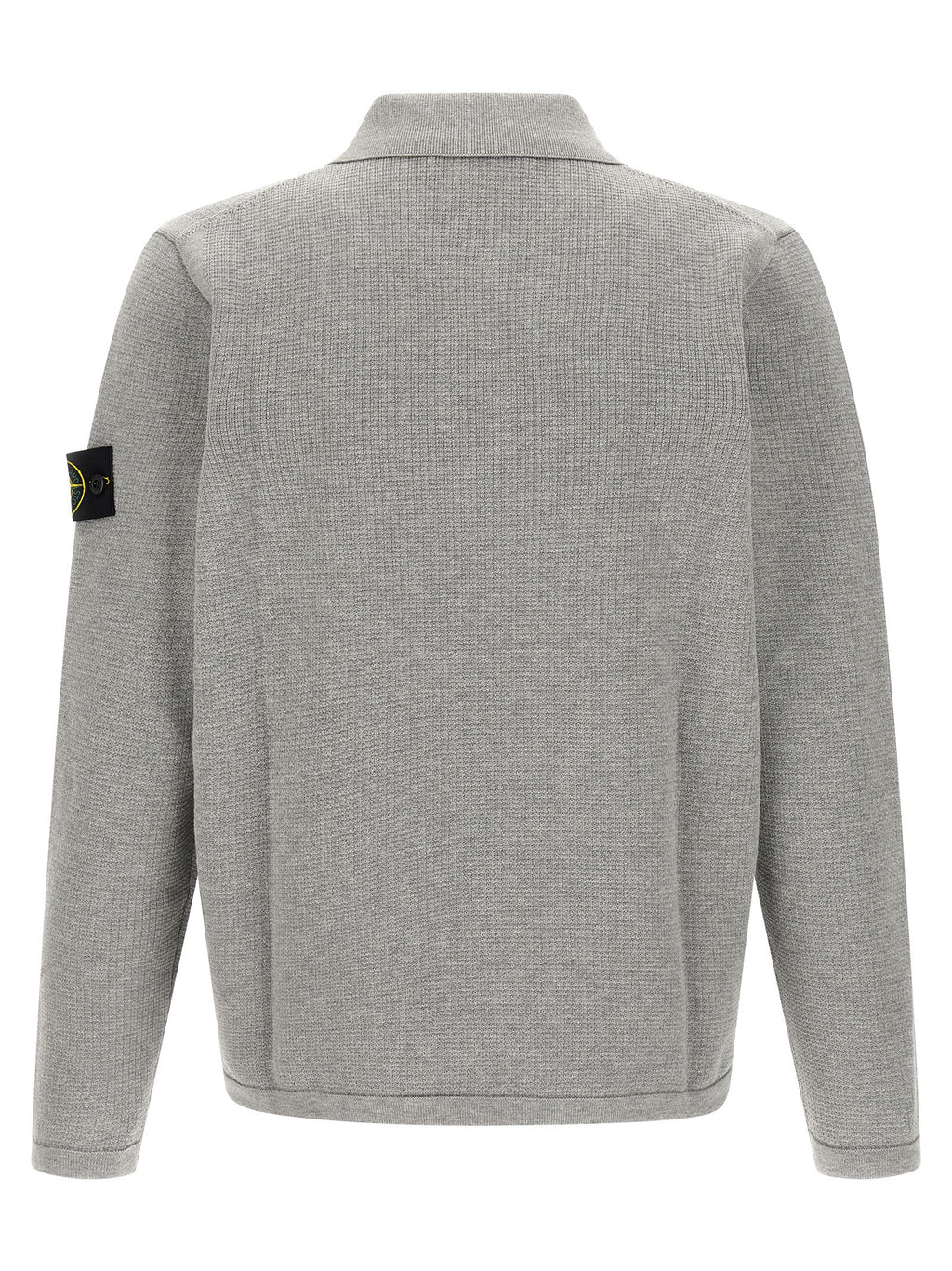 Stone Island Gray Cotton Polo Shirt Stone Island