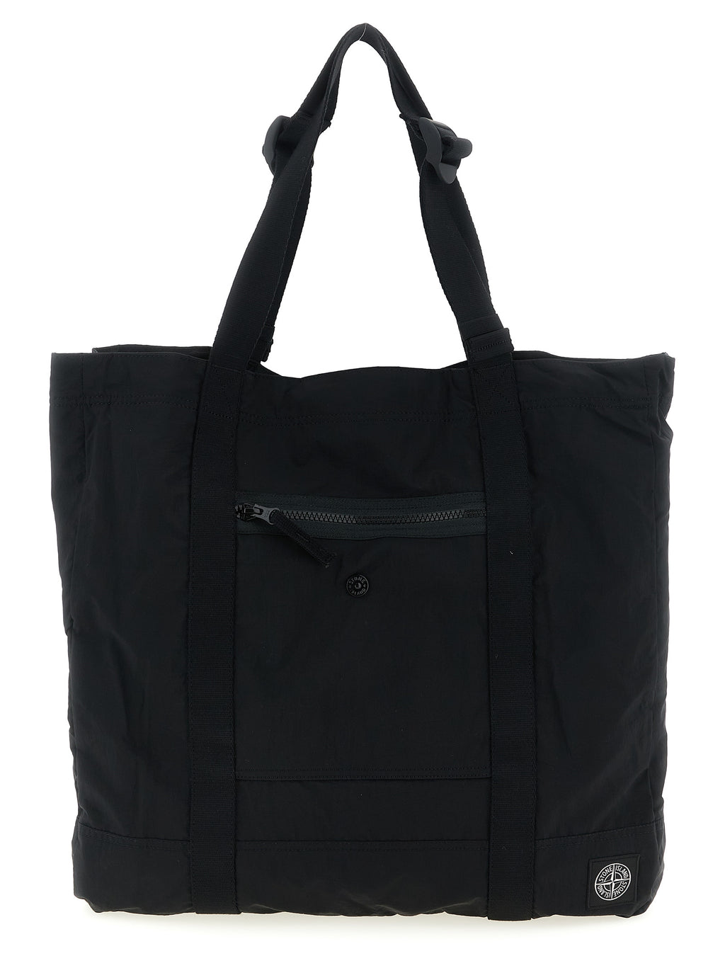 Stone Island Black Polyamide Tote Bag Stone Island