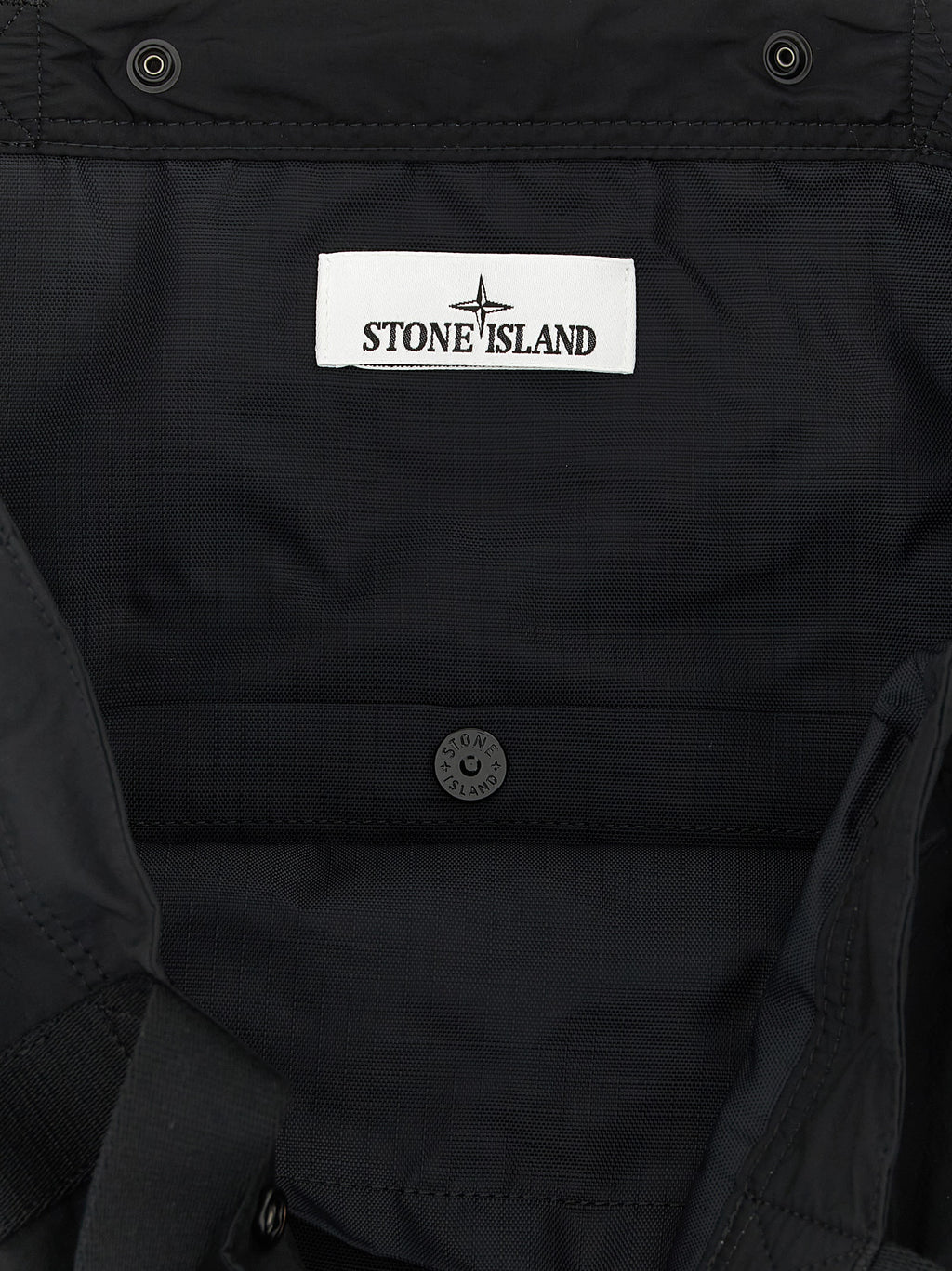Stone Island Black Polyamide Tote Bag Stone Island