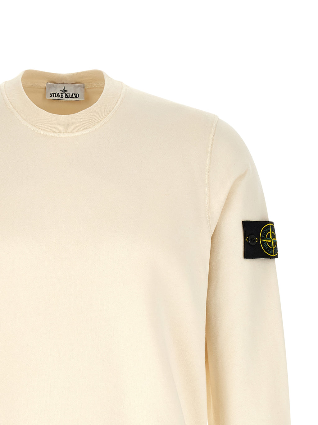Stone Island Beige Cotton Sweatshirt Stone Island