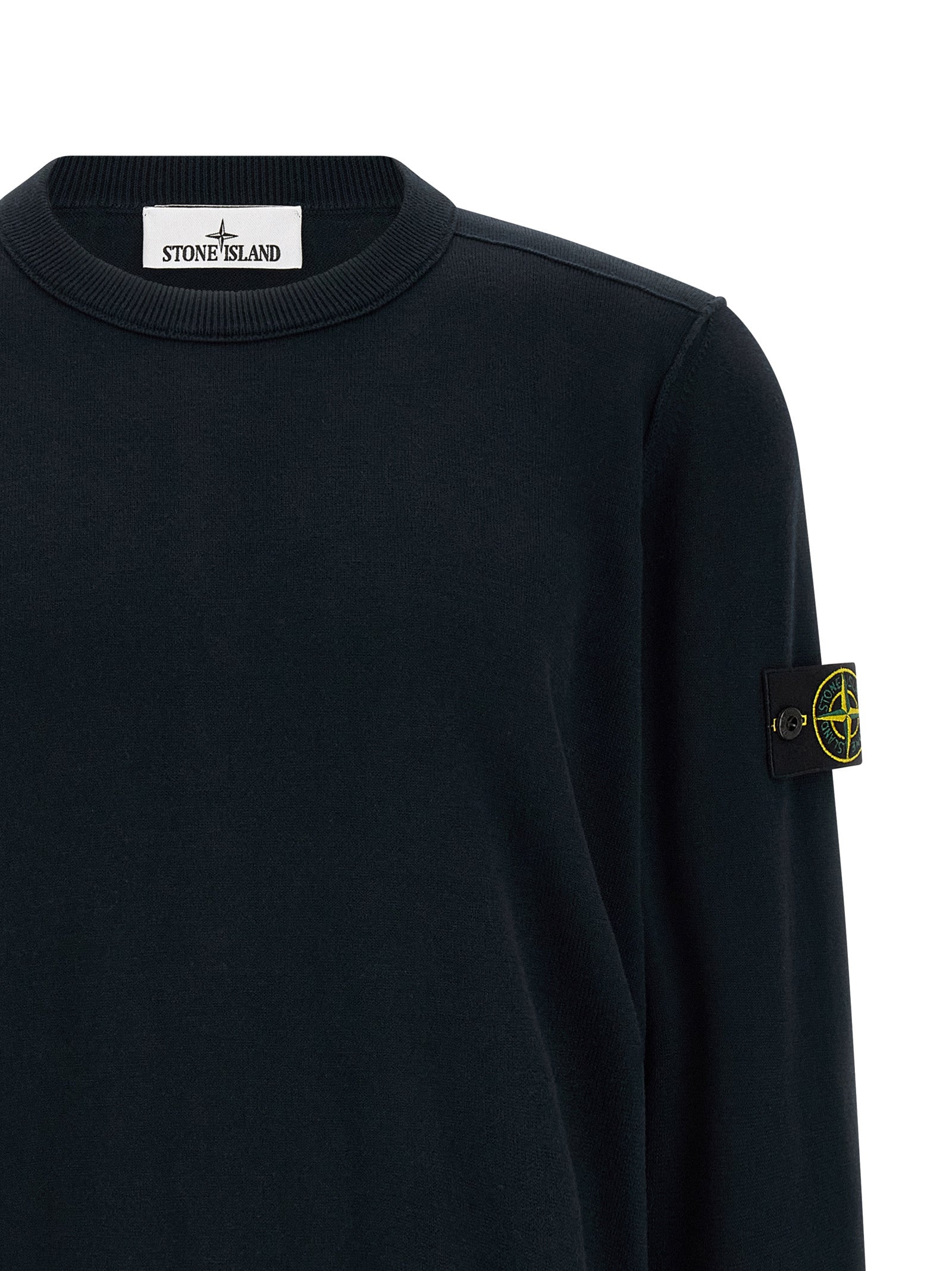 Stone Island Blue Cotton Cardigan Stone Island
