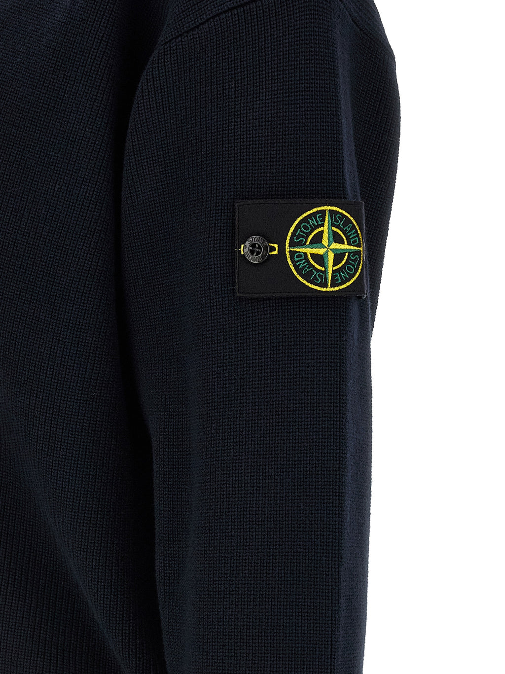 Stone Island Blue Cotton Cardigan Stone Island